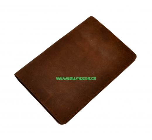 New Genuine Crazy Horse Leather Id/Credit Card Passport Holder Purse